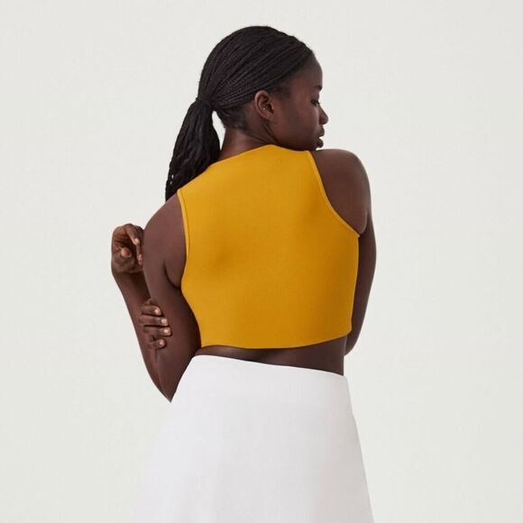 NWT Spanx Contour Rib Mock Neck Crop Top - Size: Small - Picture 3 of 7